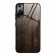 Samsung Galaxy S21 5G Capa de vidro temperado Design em madeira