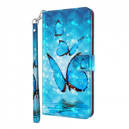 Samsung Galaxy S21 Ultra 5G Case Flying Blue Butterflies