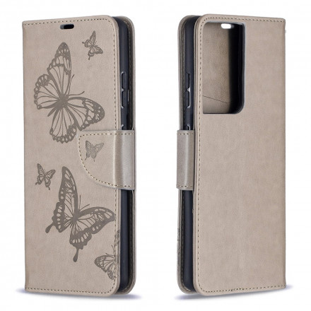 Samsung Galaxy S21 Ultra 5G Case Butterflies in Flight with Strap