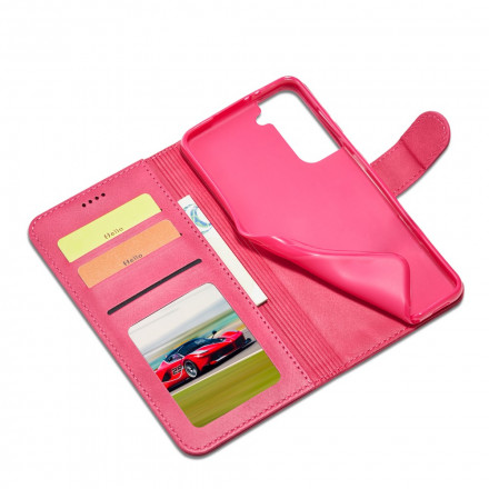 Samsung Galaxy S21 5G Capa LC.IMEEKE Efeito Couro