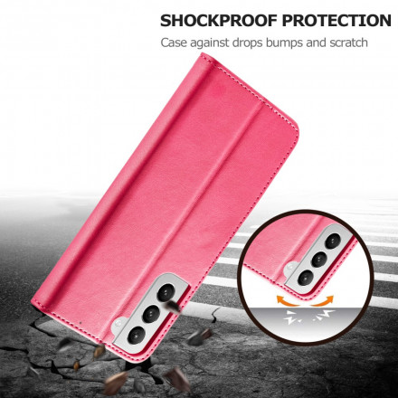 Samsung Galaxy S21 5G Capa LC.IMEEKE Efeito Couro