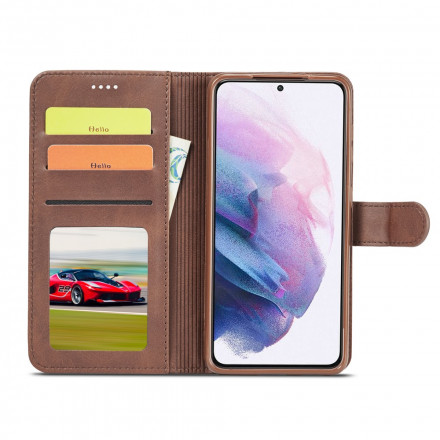 Samsung Galaxy S21 5G Capa LC.IMEEKE Efeito Couro