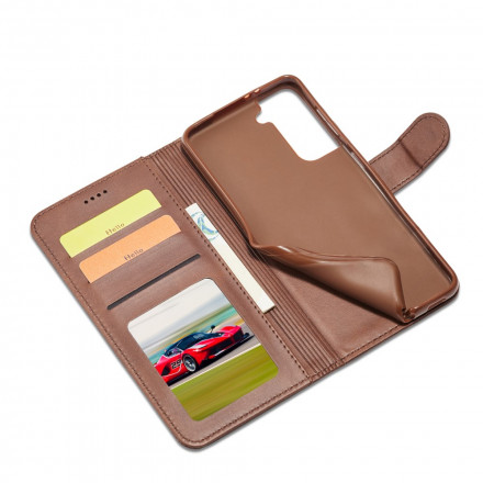Samsung Galaxy S21 5G Capa LC.IMEEKE Efeito Couro