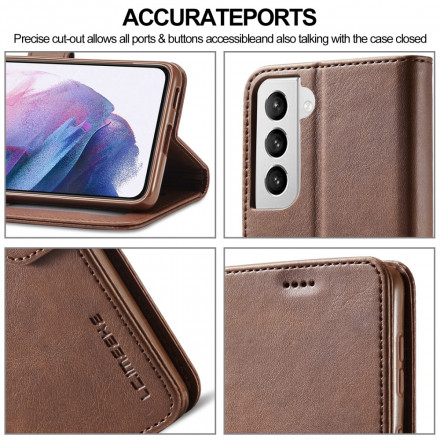 Samsung Galaxy S21 5G Capa LC.IMEEKE Efeito Couro