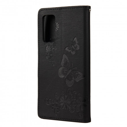 Samsung Galaxy A72 5G Case Splendid Butterflies with Strap