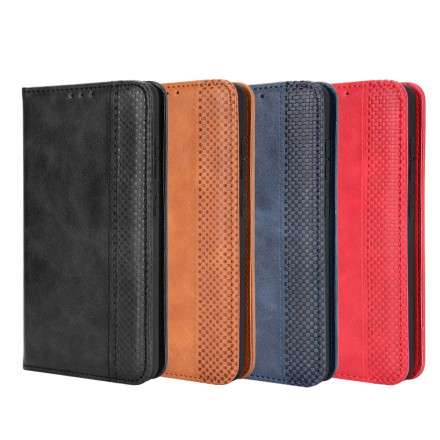 Capa Flip Capa Samsung Galaxy A72 5G Efeito Couro Vintage Elegante