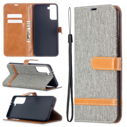 Samsung Galaxy S21 Plus 5G Case Fabric and Leather Effect Strap