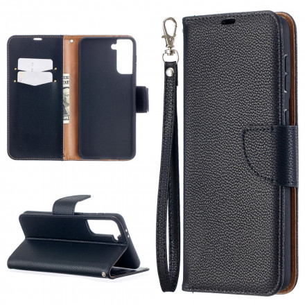 Samsung Galaxy S21 Plus 5G Case Lychee Aba oblíqua de Lychee