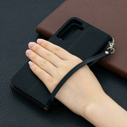 Samsung Galaxy S21 Plus 5G Case Lychee Aba oblíqua de Lychee