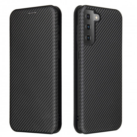 Tampa Flip Cover Samsung Galaxy S21 Plus 5G Fibra de Carbono