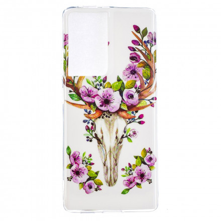 Samsung Galaxy S21 Ultra 5G Case Floral Elk Fluorescente