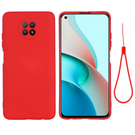 Xiaomi Redmi Note 9 5G / Nota 9T 5G Capa de Silicone Líquido e Cordão