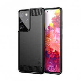 Samsung Galaxy S21 Ultra 5G Capa de fibra de carbono escovada MOFI