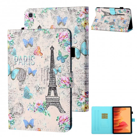 Samsung Galaxy Tab A7 (2020) Case Eiffel Tower Butterflies
