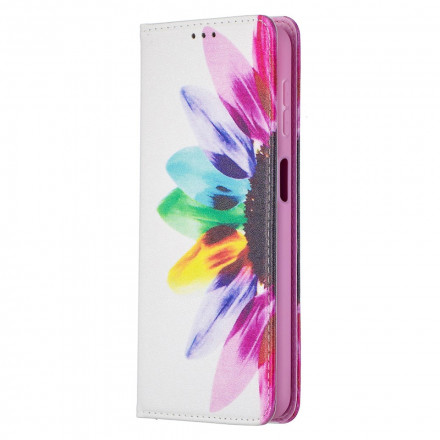 Capa Flip Capa Samsung Galaxy A32 5G Flor de Aquarela
