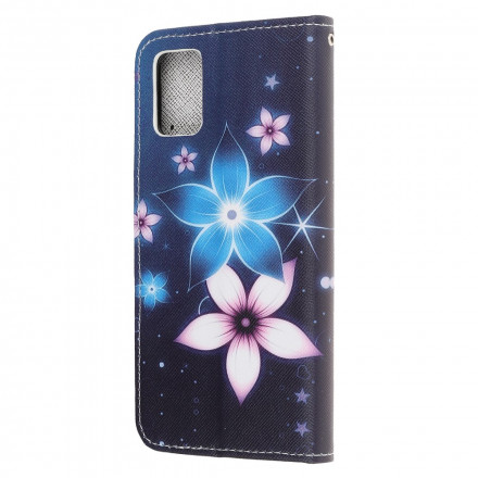 Capa floral Samsung Galaxy A32 5G Lanyard