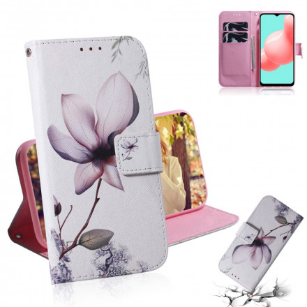 Samsung Galaxy A32 5G Capa floral cor-de-rosa antiga