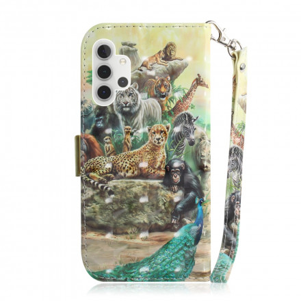 Samsung Galaxy A32 5G Capa de cinta Safari Animal