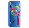 Xiaomi Redmi 9A Case Cat under the Tree Colorful