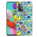 Capa Coração Multicolor Samsung Galaxy A32 5G
