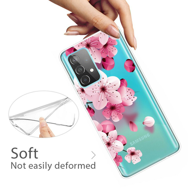 Capa Samsung Galaxy A32 5G Flores Pequenas Rosa