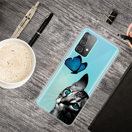 Samsung Galaxy A32 5G Case Cat e Butterfly