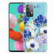 Samsung Galaxy A52 5G Capa de flor de aguarela transparente
