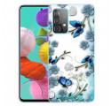 Samsung Galaxy A52 5G Clear Case Butterflies e Flowers Retro