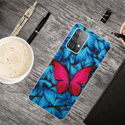 Samsung Galaxy A32 5G Capa flexível de borboletas flexíveis