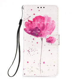 Samsung Galaxy A32 5G Capa de aguarela de papoila a cores