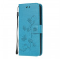 Samsung Galaxy A32 5G Case Butterflies e Flores com CordÃ£o