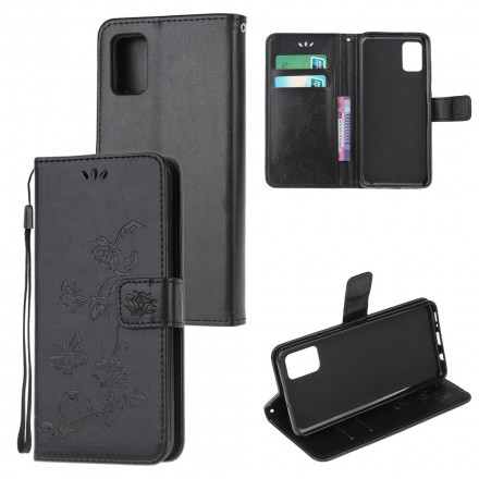 Samsung Galaxy A32 5G Case Butterflies e Flores com CordÃ£o