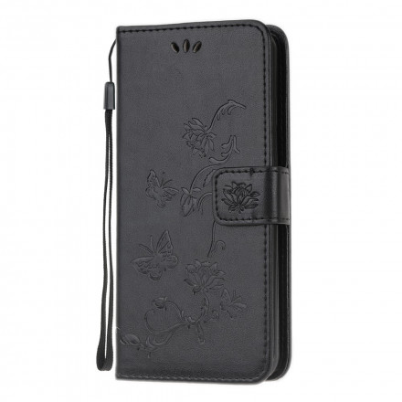 Samsung Galaxy A32 5G Case Butterflies e Flores com CordÃ£o