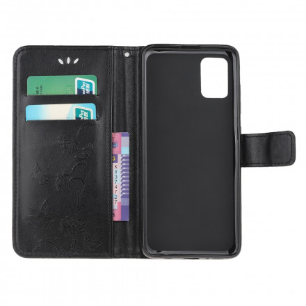 Samsung Galaxy A32 5G Case Butterflies e Flores com CordÃ£o