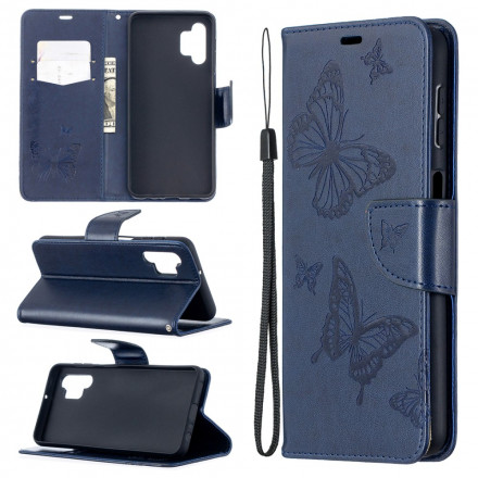 Samsung Galaxy A32 5G Case Butterflies in Flight with Strap