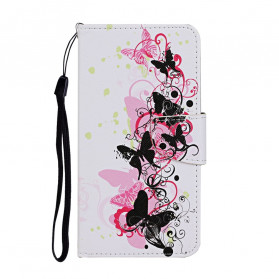 Samsung Galaxy A52 5G Case Butterflies and Strap