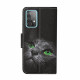 Samsung Galaxy A52 5G Case Green Eyes Cat with Strap