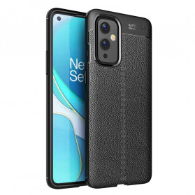 OnePlus 9 Capa de couro Lychee Efeito Linha Dupla de Efeito Lychee