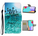Samsung Galaxy A52 5G Never Stop Dreaming Case Navy with Strap