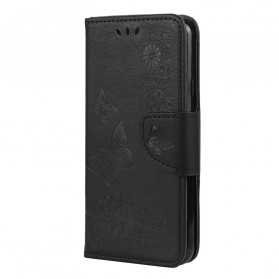 Google Pixel 4a Capa só para borboletas com cinta