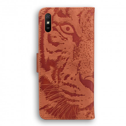 Xiaomi Redmi 9A Capa de impressão da cara do tigre