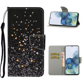 Samsung Galaxy S21 Ultra 5G Star and Glitter Case with Strap