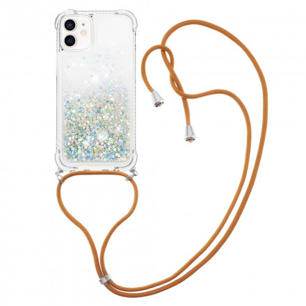 iPhone 12 Mini Glitter & String Case