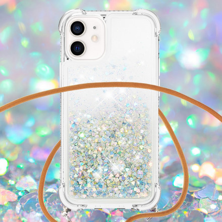 iPhone 12 Mini Glitter & String Case