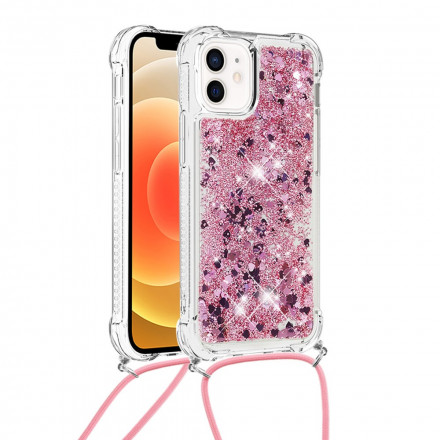 iPhone 12 Mini Glitter & String Case