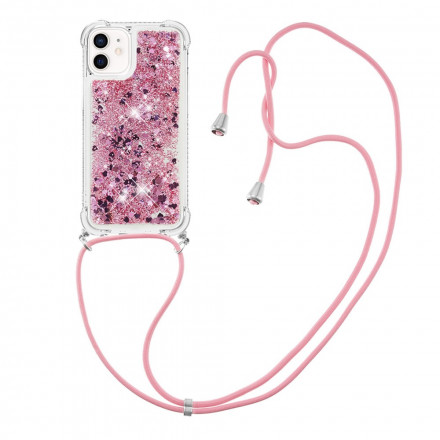 iPhone 12 Mini Glitter & String Case