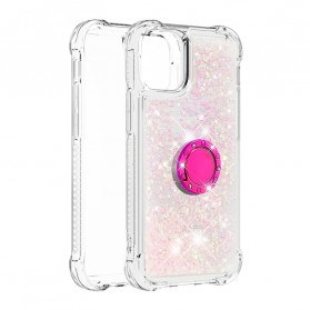 Capa brilhante para iPhone 12 / 12 Pro com anel de suporte