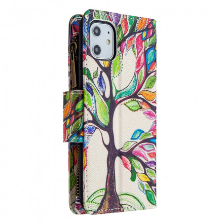 Capa para iPhone 11 Zip Pocket Tree