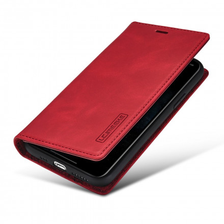 Tampa Flip Cover iPhone 11 LC.IMEEKE Efeito Couro