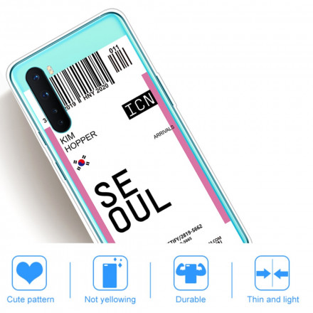 Cartão de embarque OnePlus Nord para o capa de Seul